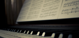 Piano and sheet music